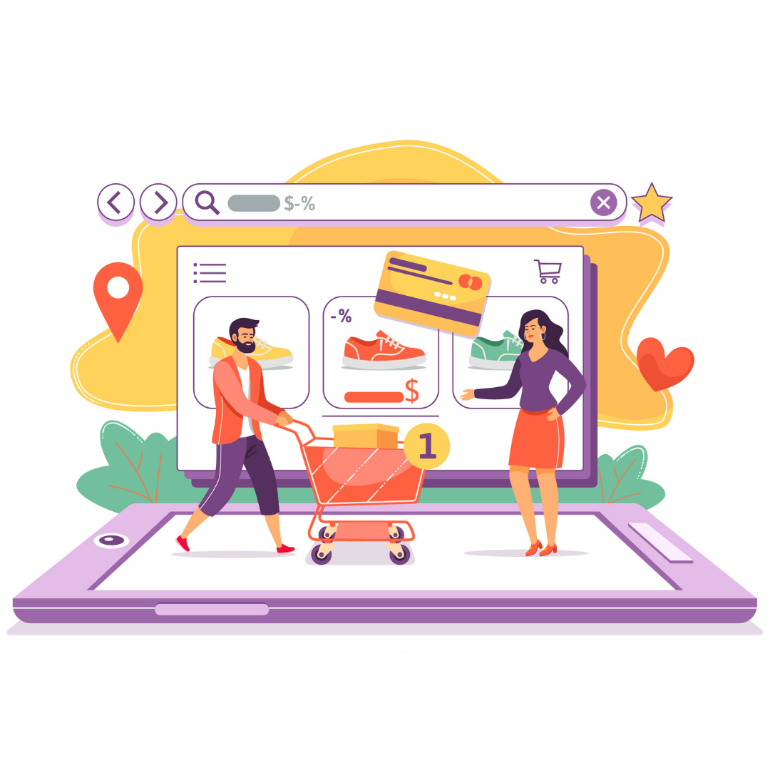 Website online shop Illustration